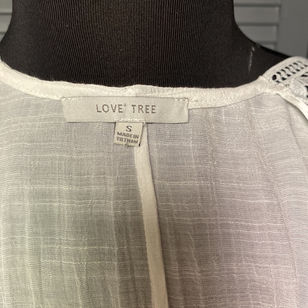 Love Tree White, Robe Kimono Cover Up - Small - Picture 9 of 12